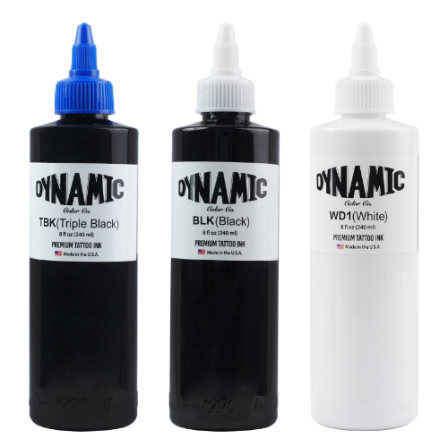 Large-Capacity Black & White Tattoo Ink – Professional-Grade Ink for Tattoo Studios (Bulk Size)