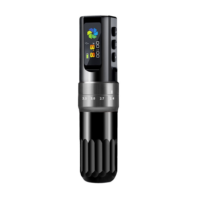 Tattoo Pen with Color Display and Fluted Grip