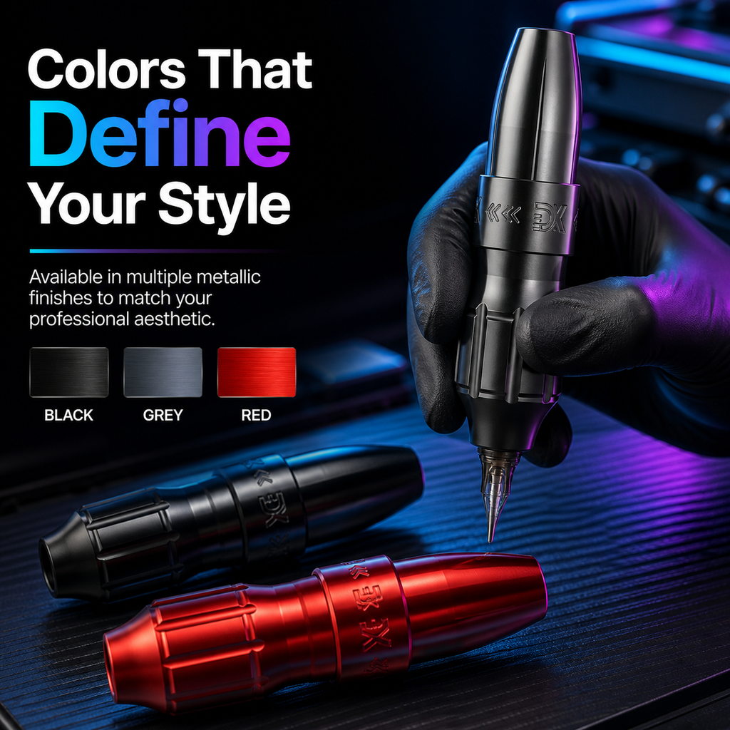 All-in-one pen-style tattoo machine; portable direct-drive tattoo machine; professional equipment for tattoo artists.