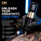 Wireless Rotary Tattoo Pen with Digital Display and Built-in Battery – Features Timer and Jump-Start Functions