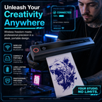 Portable Tattoo Stencil Machine – Wireless Bluetooth Thermal Printer for Tattoo Designs