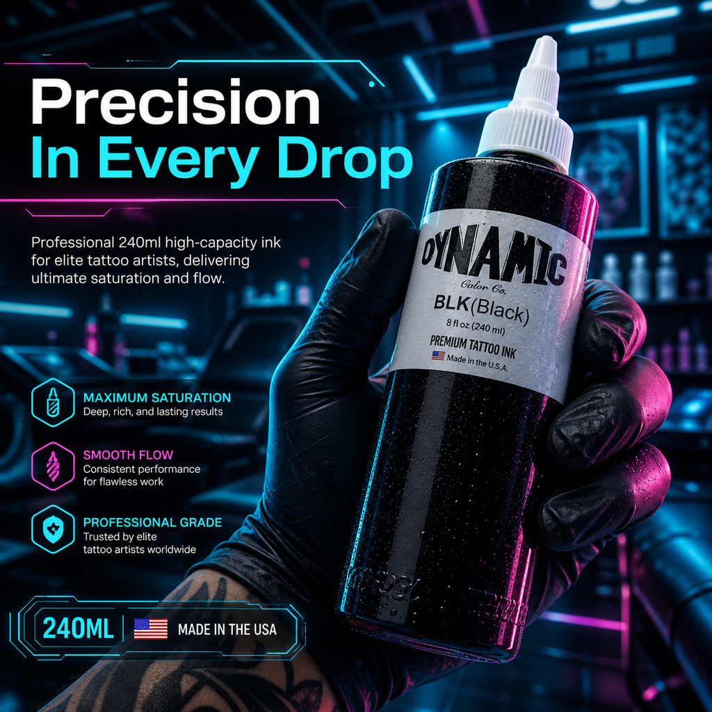 Large-Capacity Black & White Tattoo Ink – Professional-Grade Ink for Tattoo Studios (Bulk Size)