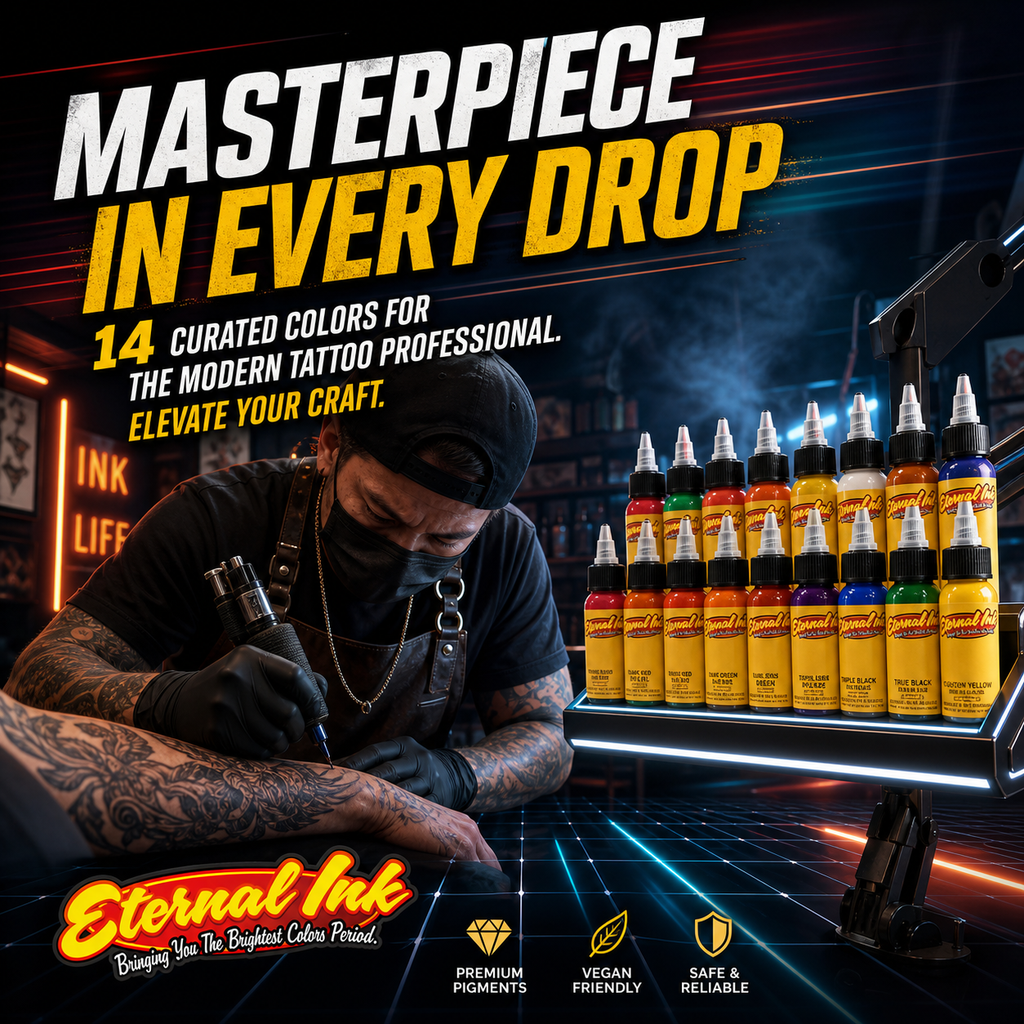 Colored Tattoo Ink Set – Multi-Color Tattoo Pigments – Professional Tattoo Studio Complete Ink Set