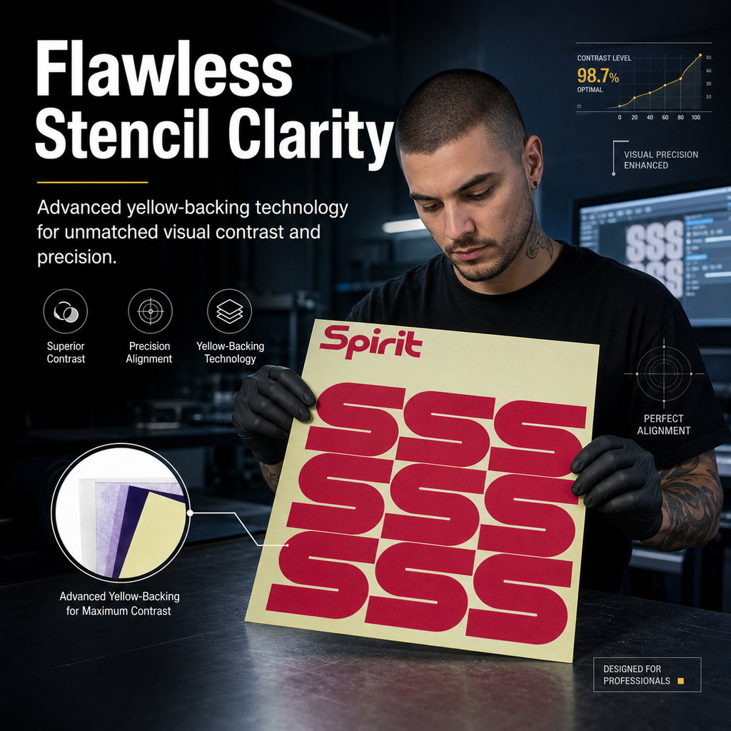 Yellow-Backing Tattoo Transfer Paper – Professional Tattoo Stencil Paper (A4) – Tattoo Tracing Supplies