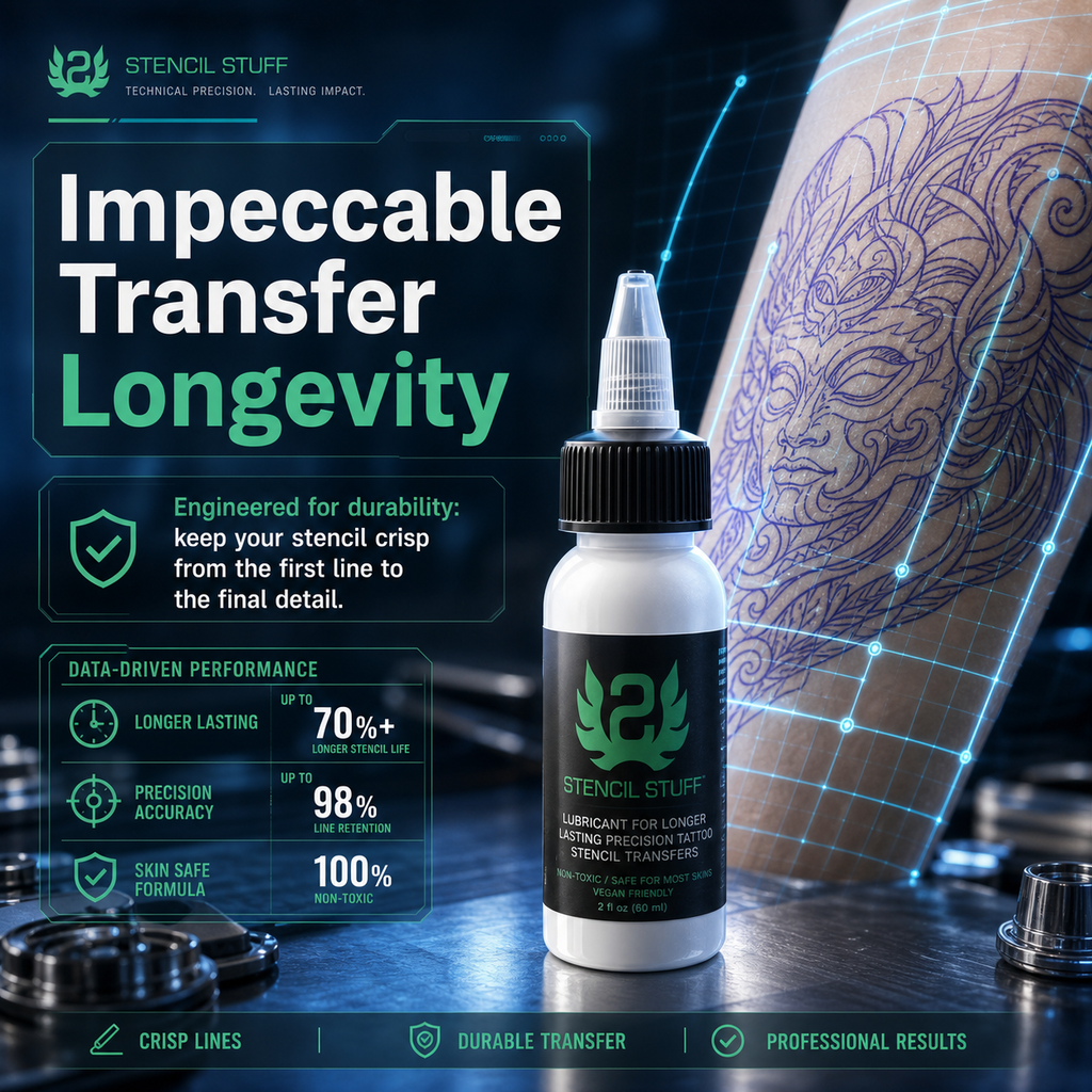 Tattoo Transfer Gel / Stencil Transfer Cream – Long-lasting, Clear Tattoo Transfer Supply