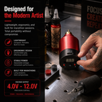 Mini Wireless Tattoo Power Supply (RCA) – LCD Digital Display, Type-C Charging, Portable Power Bank for Tattoo Machines