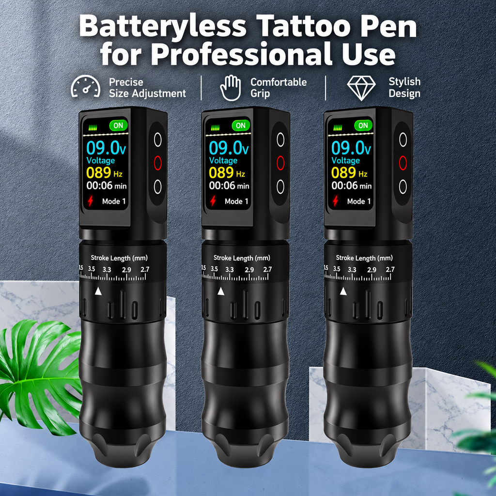 Wireless Tattoo Pen with Large Digital Display