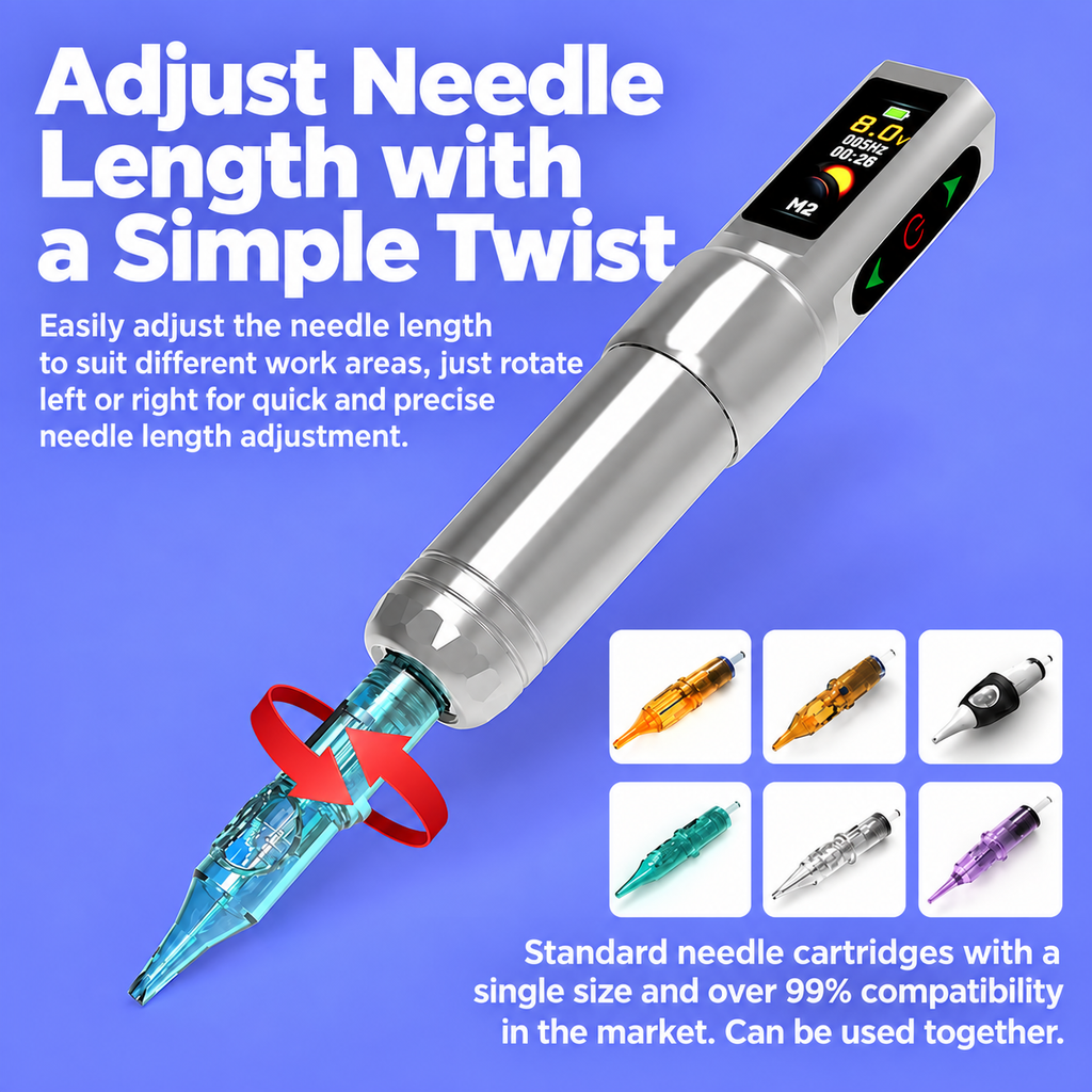 Slim Tattoo Pen with Digital Display