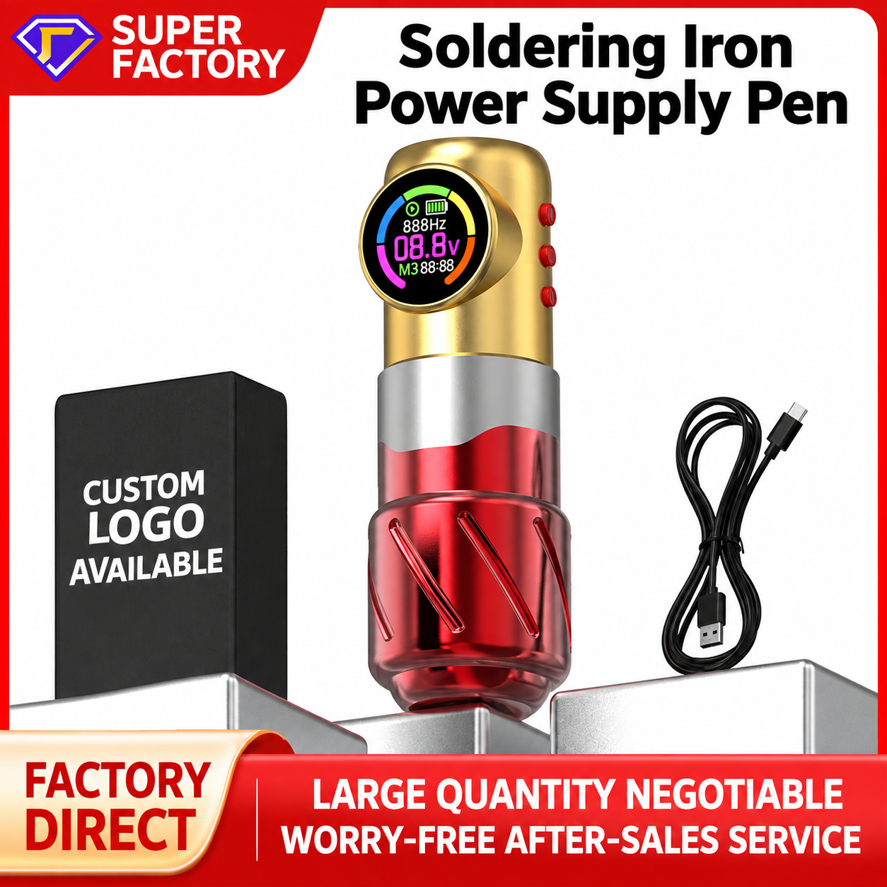 Tattoo Pen with Round Digital Display Secondary image
