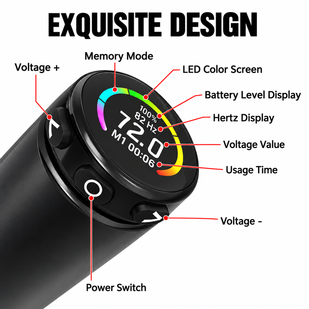 Tattoo Pen with Round Top Display